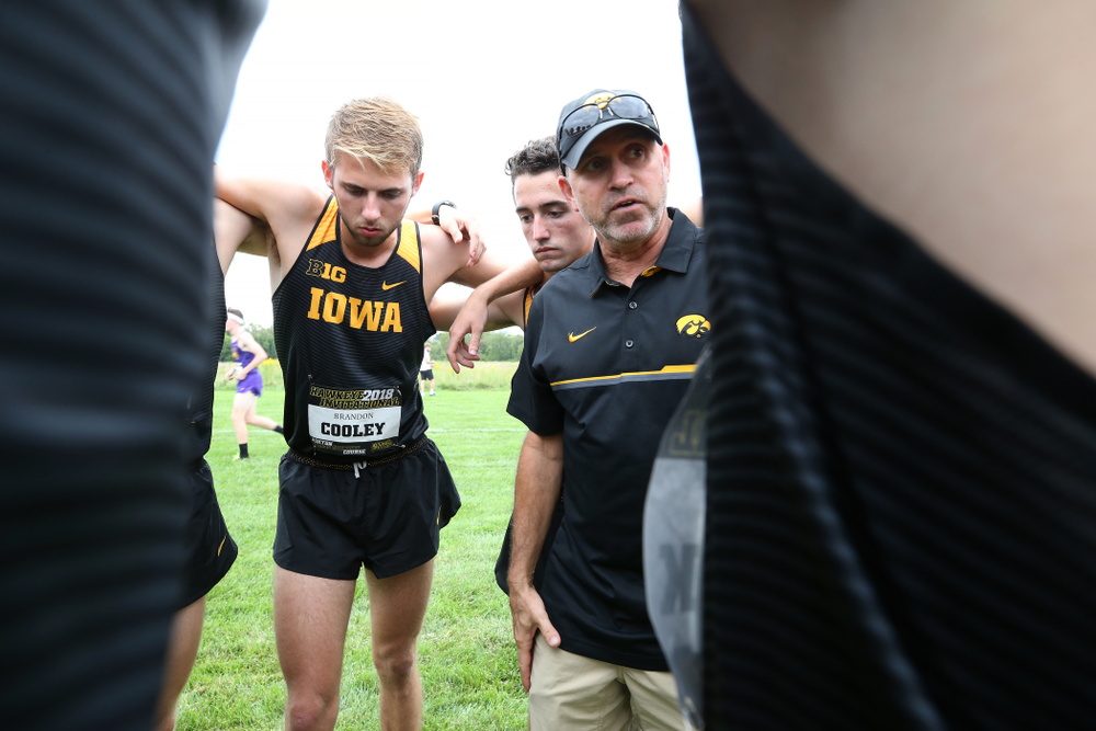 Head Coach Randy Hasenbank during the Hawkeye Invitational Friday, August 31, 2018 at the Ashton Cross Country Course. (Brian Ray/hawkeyesports.com)