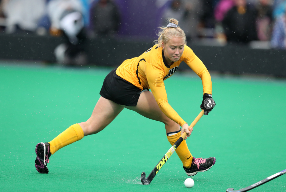 Iowa Hawkeyes Makenna Grewe (4) against Maryland during the championship game of the Big Ten Tournament Sunday, November 4, 2018 at Lakeside Field in Evanston, Ill. (Brian Ray/hawkeyesports.com)