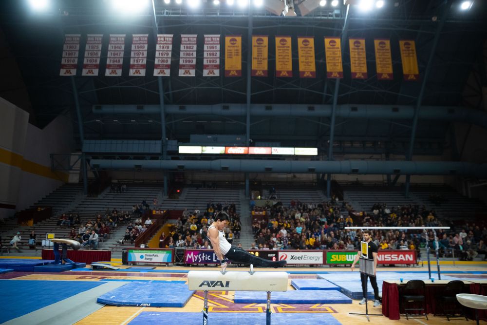 The Iowa Hawekeys against Minnesota and Penn State at the Maturi Pavilion Saturday, March 23, 2019 in Minneapolis, Minn. (C. Morgan Engel/Freelance)