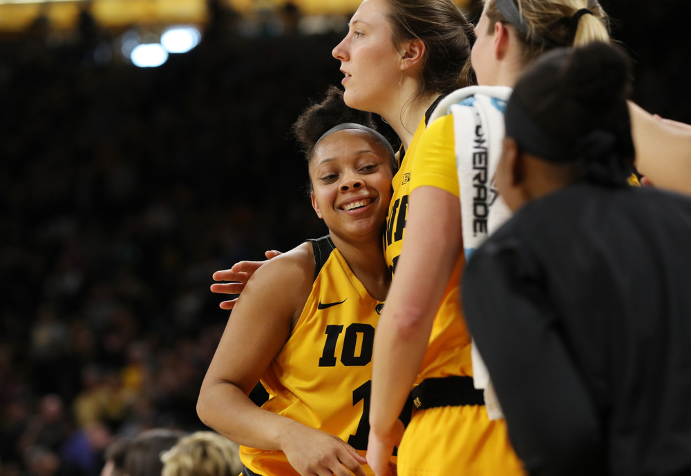 Iowa Hawkeyes guard Tania Davis (11) against the Northwestern Wildcats Sunday, March 3, 2019 at Carver-Hawkeye Arena. (Brian Ray/hawkeyesports.com)