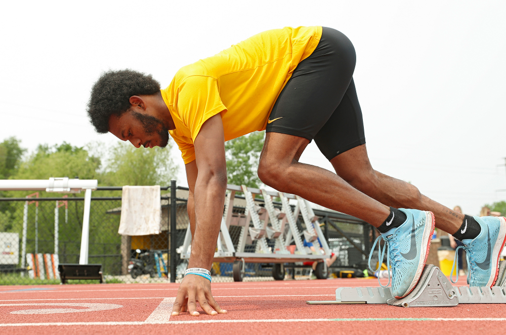 Iowa’s Mar’yea Harris at Francis X. Cretzmeyer Track in Iowa City on Friday, May 31, 2019. (Stephen Mally/hawkeyesports.com)