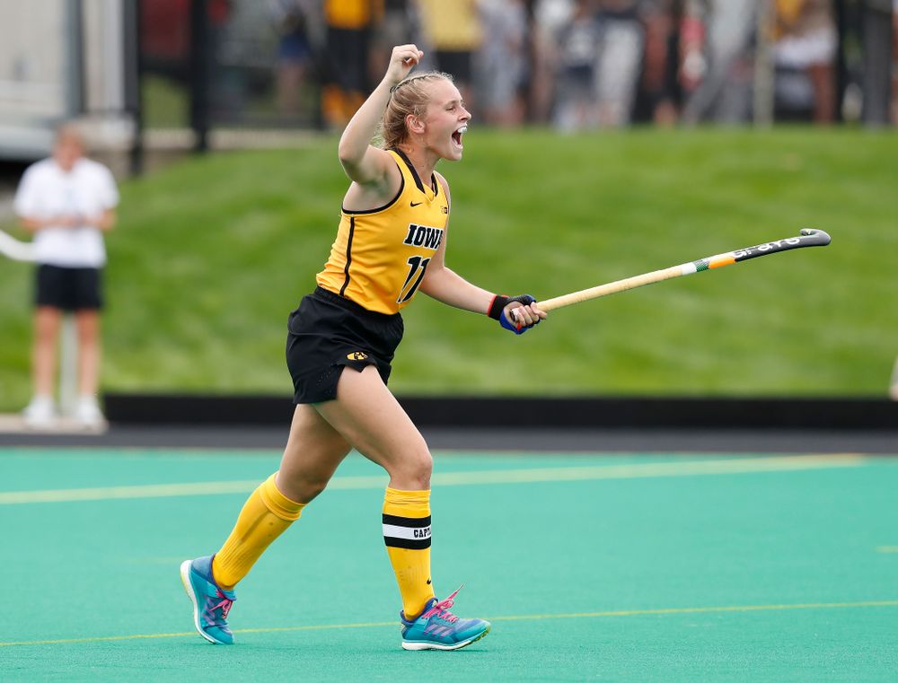Iowa Hawkeyes Katie Birch (11) against Ball State Sunday, September 2, 2018 at Grant Field. (Brian Ray/hawkeyesports.com)