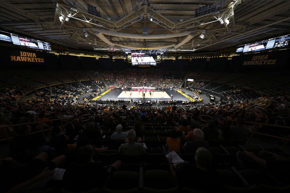 The Iowa Hawkeyes against the Iowa State Cyclones Saturday, September 21, 2019 at Carver-Hawkeye Arena. (Brian Ray/hawkeyesports.com)