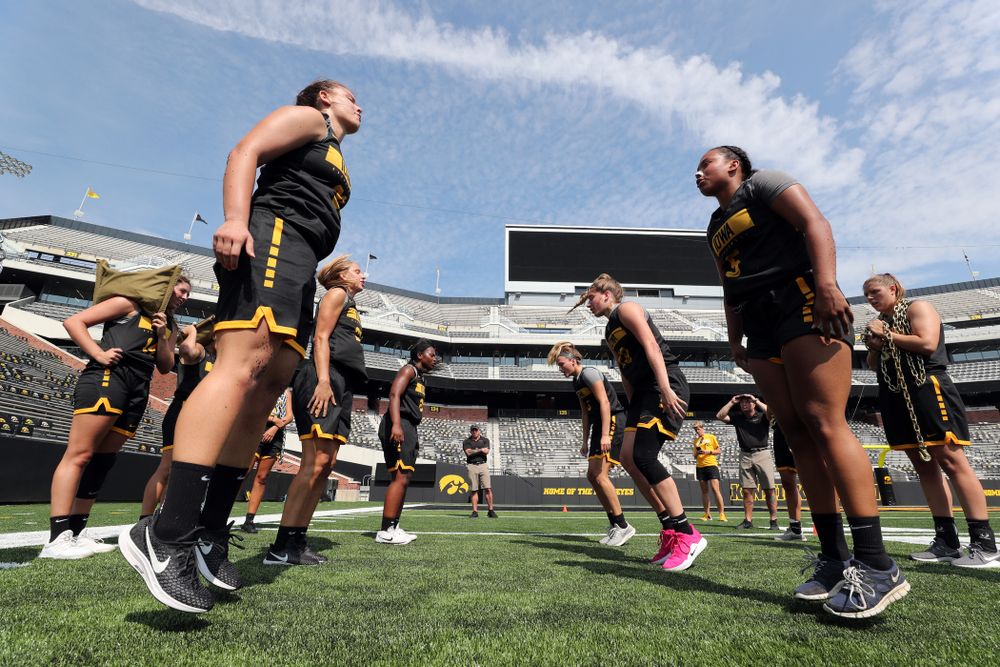 The Iowa WomenÕs Basketball Team participates in the The Program Tuesday, September 17, 2019 at Kinnick Stadium (Brian Ray/hawkeyesports.com)