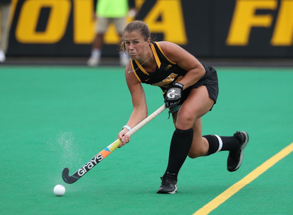 Iowa Hawkeyes Sophie Sunderland (20) during a 2-1 victory against the Ohio State Buckeyes Friday, September 27, 2019 at Grant Field. (Brian Ray/hawkeyesports.com)