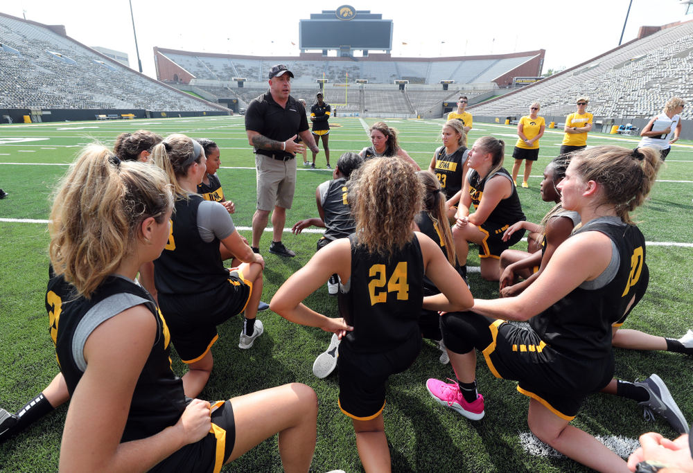 The Iowa WomenÕs Basketball Team participates in the The Program Tuesday, September 17, 2019 at Kinnick Stadium (Brian Ray/hawkeyesports.com)