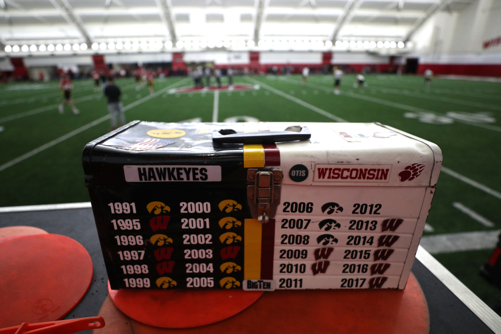The Hawkeye football managers capture the rusty toolbox for the first time since 2008 with a 20-19 double The Hawkeye Football Managers captured the rusty toolbox for the first time since 2008 with a 20-19 double overtime win against the Wisconsin football managers on Nov. 8 in Madison, Wisconsin. (Brian Ray/hawkeyesports.com)