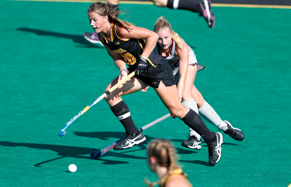 Iowa Hawkeyes Sophie Sunderland (20) against the Penn Quakers Friday, September 14, 2018 at Grant Field. (Brian Ray/hawkeyesports.com)