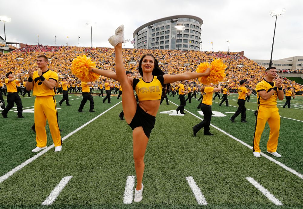 The Iowa Dance Team against the Northern Illinois Huskies Saturday, September 1, 2018 at Kinnick Stadium. (Brian Ray/hawkeyesports.com)
