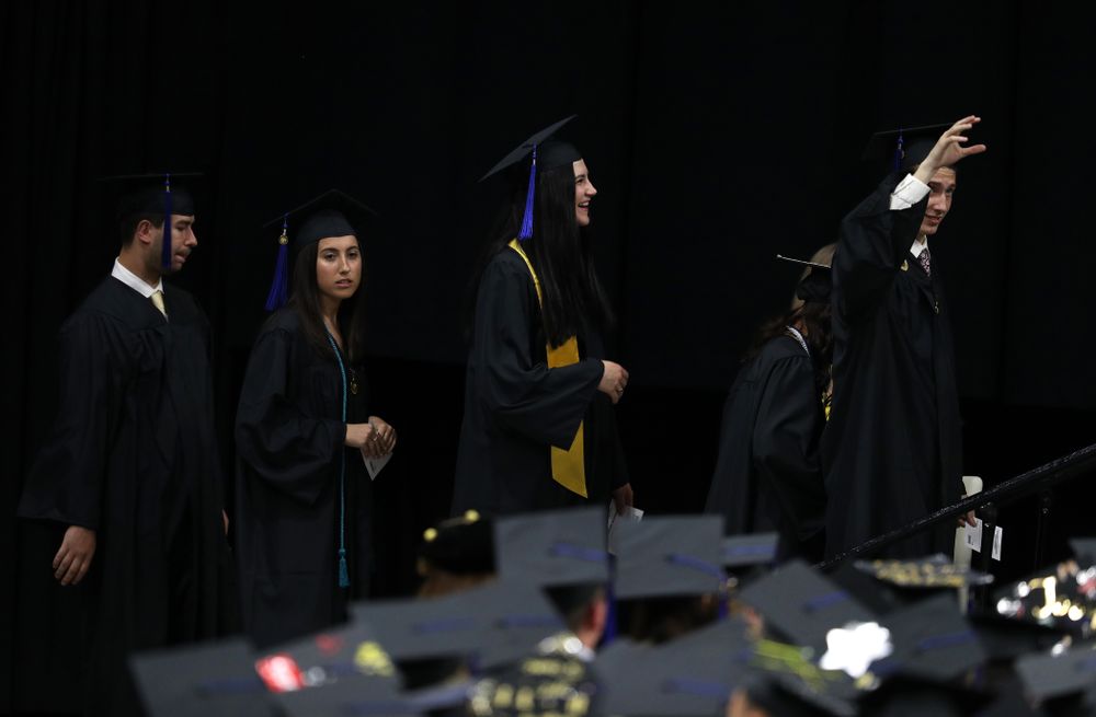 Iowa WomenÕs BasketballÕs Megan Gustafson during the Tippie College of Business spring commencement Saturday, May 11, 2019 at Carver-Hawkeye Arena. (Brian Ray/hawkeyesports.com)