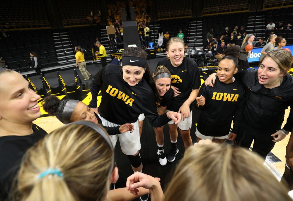 Iowa Hawkeyes forward Megan Gustafson (10) against Dakota Wesleyan University Tuesday, November 6, 2018 at Carver-Hawkeye Arena. (Brian Ray/hawkeyesports.com)