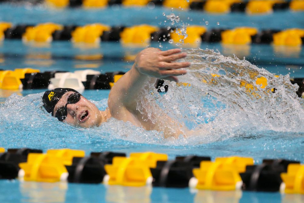 Iowa's B team at the 1,650-yard freestyle race Saturday, March 2, 2019 at the Campus Recreation and Wellness Center. (Lily Smith/hawkeyesports.com)