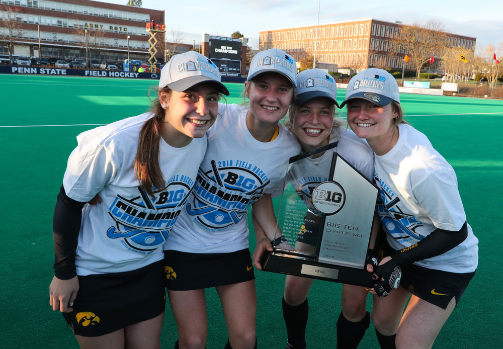 The Iowa Field Hockey freshman following their game against Penn State in the 2019 Big Ten Field Hockey Tournament Championship Game Sunday, November 10, 2019 in State College. (Brian Ray/hawkeyesports.com)