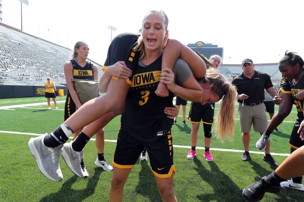 The Iowa WomenÕs Basketball Team participates in the The Program Tuesday, September 17, 2019 at Kinnick Stadium (Brian Ray/hawkeyesports.com)