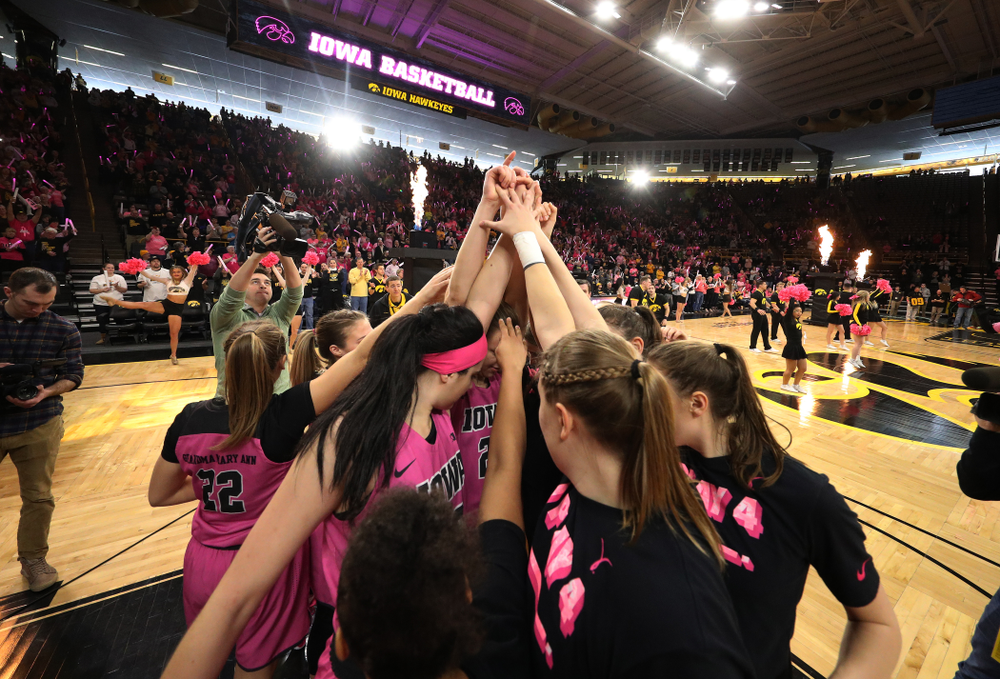 The Iowa Hawkeyes against the seventh ranked Maryland Terrapins Sunday, February 17, 2019 at Carver-Hawkeye Arena. (Brian Ray/hawkeyesports.com)