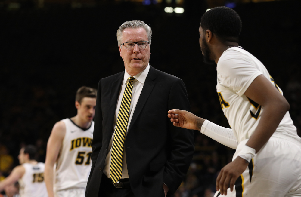 Iowa Hawkeyes head coach Fran McCaffery against the Northwestern Wildcats Sunday, February 10, 2019 at Carver-Hawkeye Arena. (Brian Ray/hawkeyesports.com)