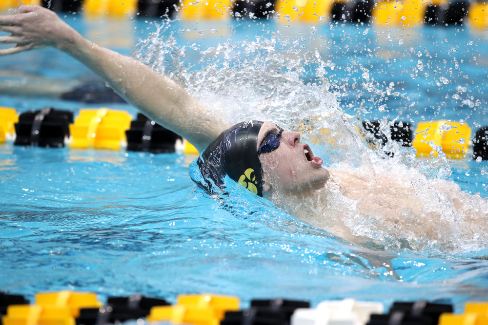 Iowa's Westin Credit swims in the preliminaries of the 200-yard IM during the 2019 Big Ten Swimming and Diving Championships Thursday, February 28, 2019 at the Campus Wellness and Recreation Center. (Brian Ray/hawkeyesports.com)