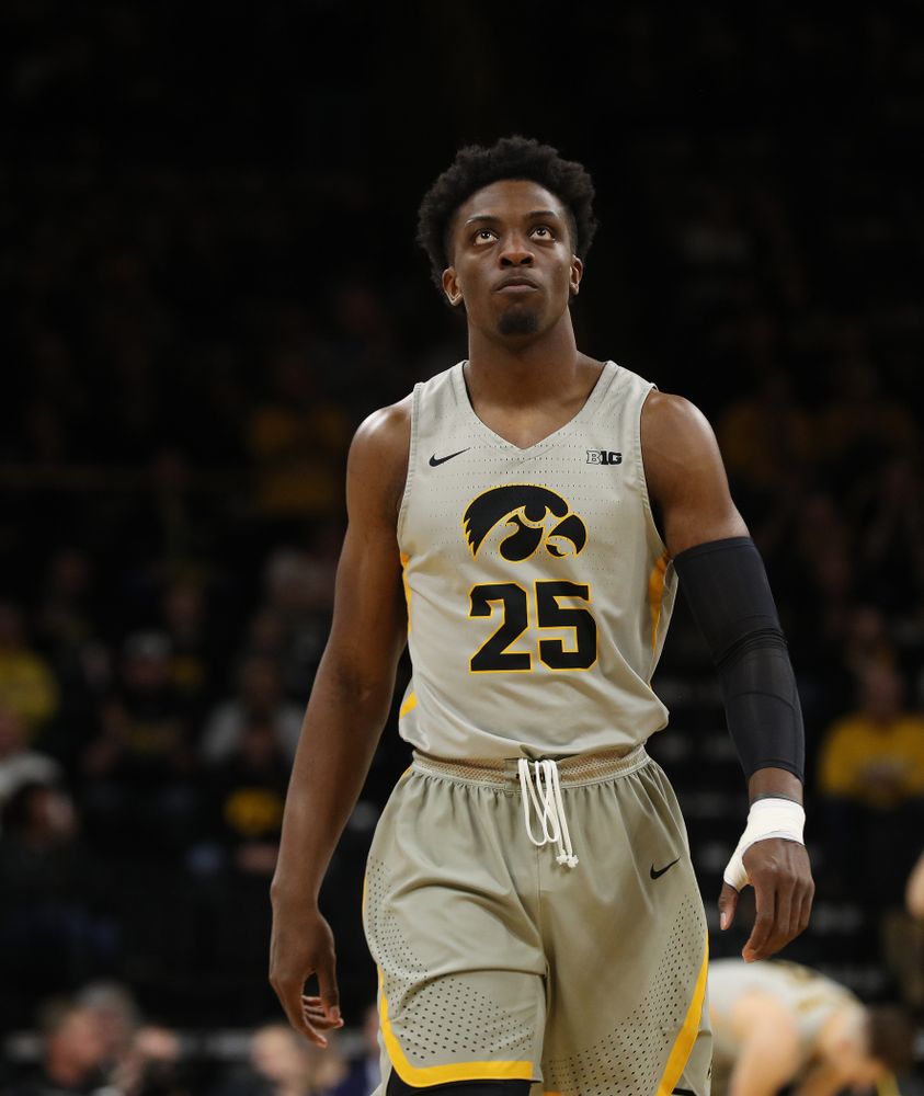 Iowa Hawkeyes forward Tyler Cook (25) against the Michigan State Spartans Thursday, January 24, 2019 at Carver-Hawkeye Arena. (Brian Ray/hawkeyesports.com)