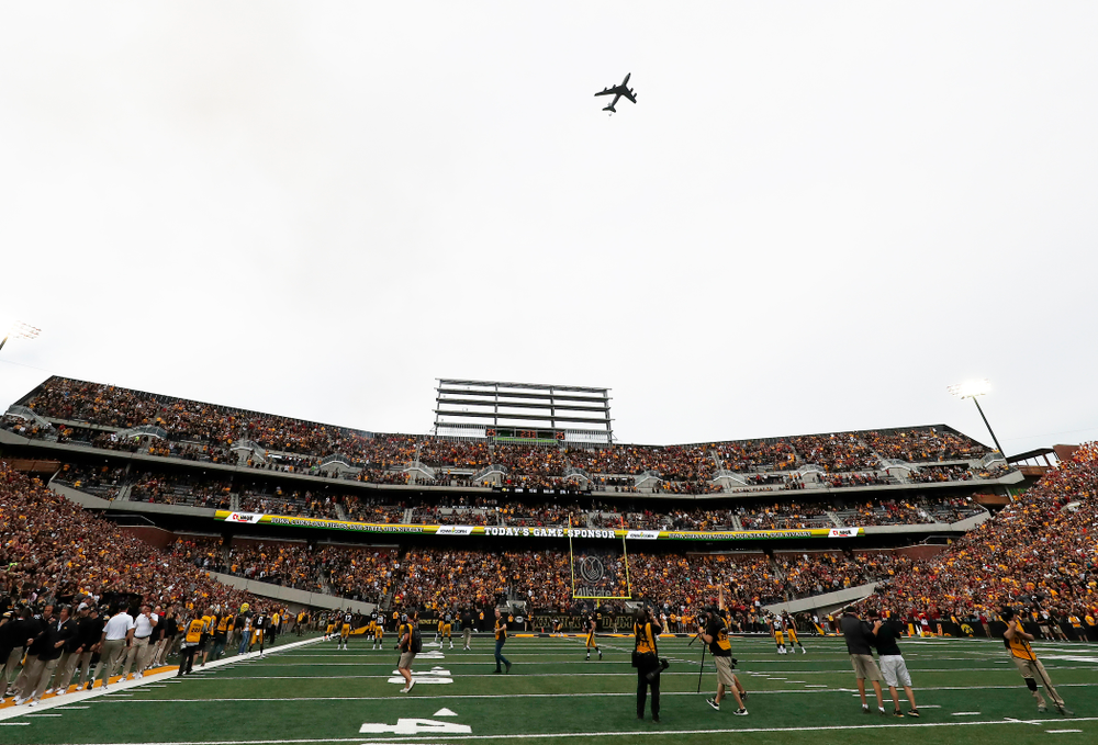A KF-135 Stratotanker before the Iowa Hawkeyes game against the Iowa State Cyclones Saturday, September 8, 2018 at Kinnick Stadium. (Brian Ray/hawkeyesports.com)