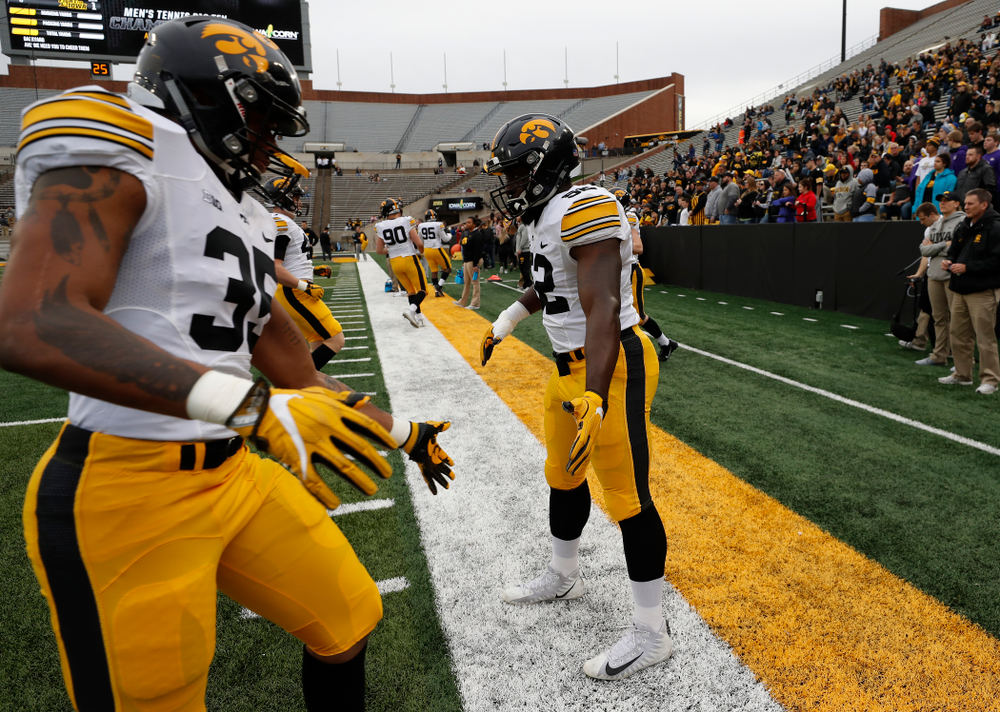 Iowa Hawkeyes linebacker Amani Jones (52) during the final spring practice Friday, April 20, 2018 at Kinnick Stadium. (Brian Ray/hawkeyesports.com)