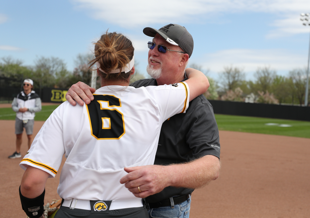 Iowa Hawkeyes Erin Riding (6) against the Ohio State Buckeyes on senior day Sunday, May 5, 2019 at Pearl Field. (Brian Ray/hawkeyesports.com)