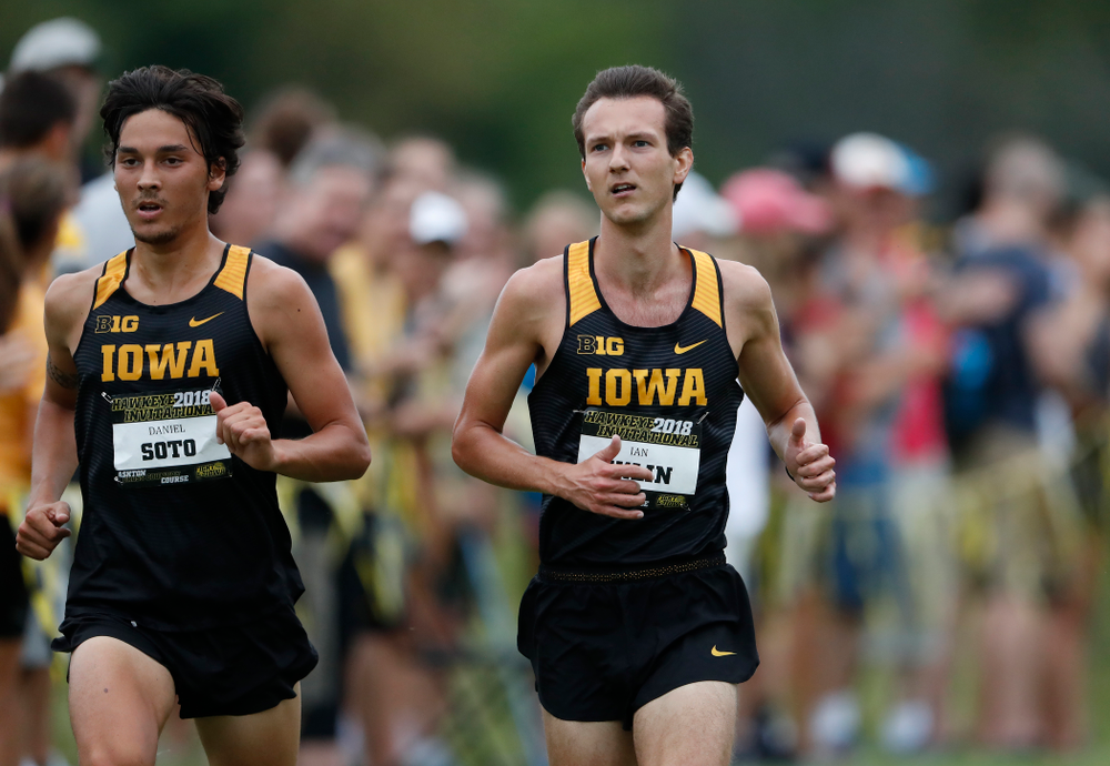 Daniel Soto and Ian Eklin during the Hawkeye Invitational Friday, August 31, 2018 at the Ashton Cross Country Course. (Brian Ray/hawkeyesports.com)