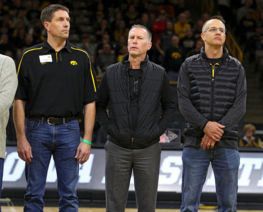 Former Iowa Men’s Basketball Lettermen are honored during halftime of the game at Carver-Hawkeye Arena in Iowa City on Sunday, December 29, 2019. (Stephen Mally/hawkeyesports.com)