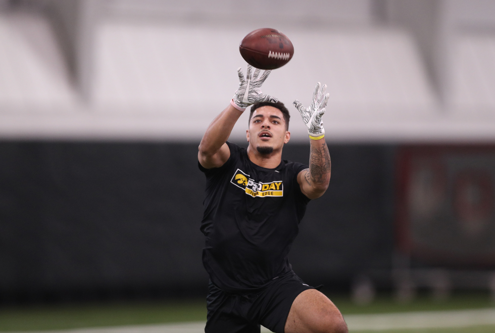 Iowa Hawkeyes defensive back Amani Hooker (27) during the teamÕs annual Pro Day Monday, March 25, 2019 at the Hansen Football Performance Center. (Brian Ray/hawkeyesports.com)