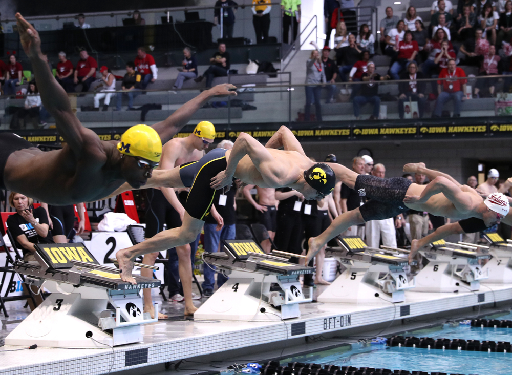 Iowa's Scott Williams swims in the preliminaries of the 50-yard freestyle during the 2019 Big Ten Swimming and Diving Championships Thursday, February 28, 2019 at the Campus Wellness and Recreation Center. (Brian Ray/hawkeyesports.com)