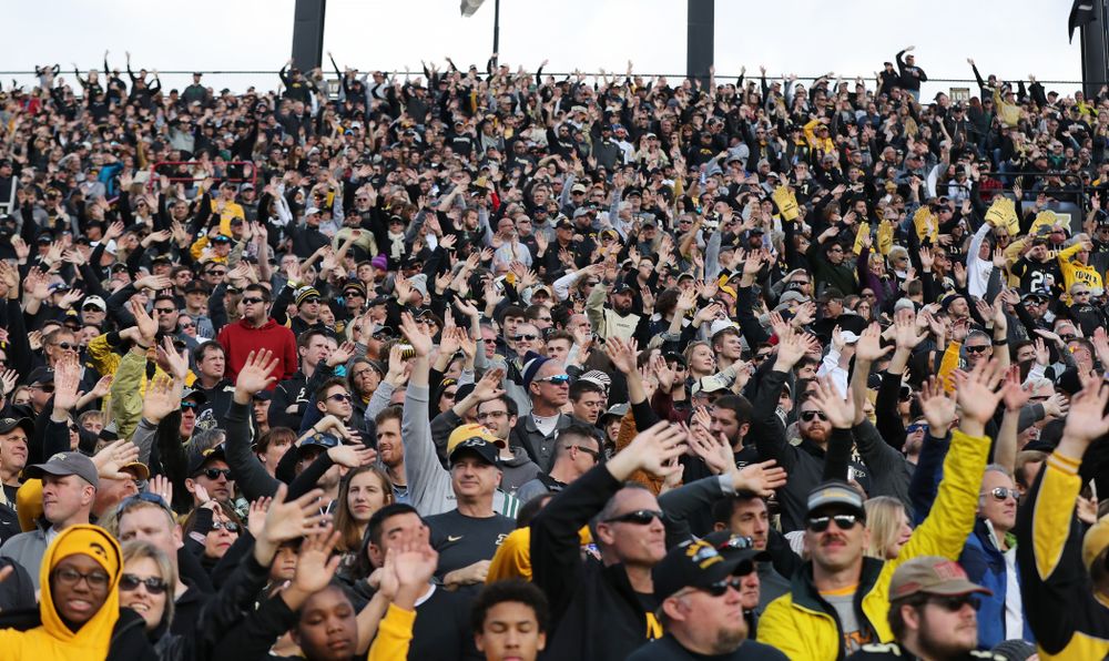 Fans participate in the wave during the Iowa Hawkeyes game against the Purdue Boilermakers Saturday, November 3, 2018 Ross Ade Stadium in West Lafayette, Ind. (Brian Ray/hawkeyesports.com)