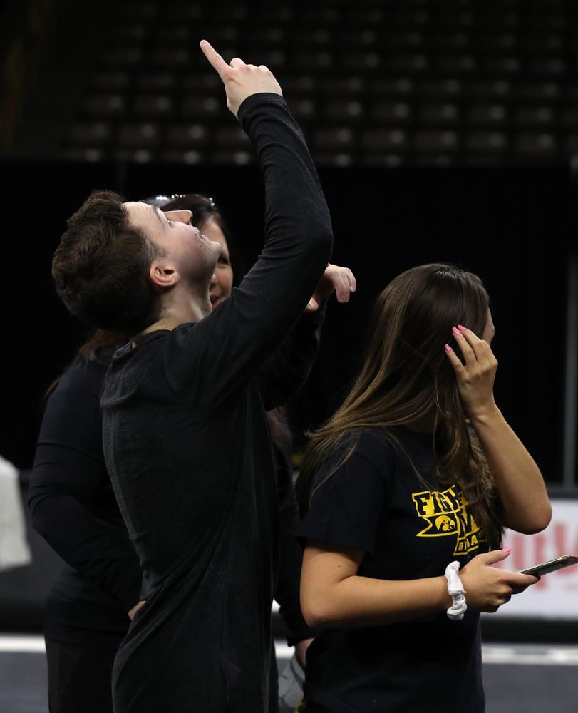 Iowa Men's Gymnast Jake Brodarzon and his family during senior day ceremonies following their meet against the Ohio State Buckeyes Saturday, March 16, 2019 at Carver-Hawkeye Arena. (Brian Ray/hawkeyesports.com)