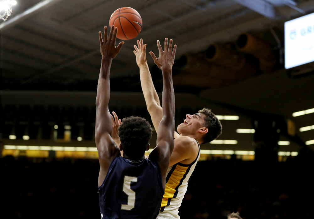Iowa Hawkeyes forward Luka Garza (55) against North Florida Thursday, November 21, 2019 at Carver-Hawkeye Arena. (Brian Ray/hawkeyesports.com)