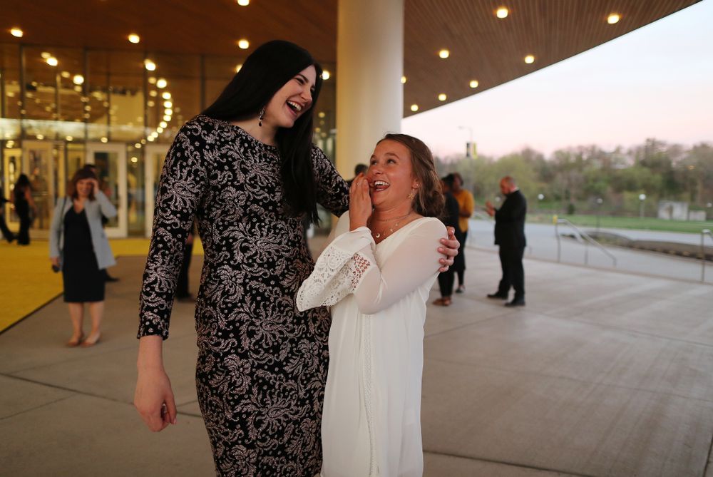 The 2019 Golden Herkys yellow carpet Tuesday, April 23, 2019 at Hancher Auditorium. (Brian Ray/hawkeyesports.com)