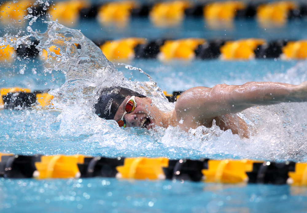 Iowa's Anze Fers Erzen swims in the preliminaries of the 200-yard IM during the 2019 Big Ten Swimming and Diving Championships Thursday, February 28, 2019 at the Campus Wellness and Recreation Center. (Brian Ray/hawkeyesports.com)