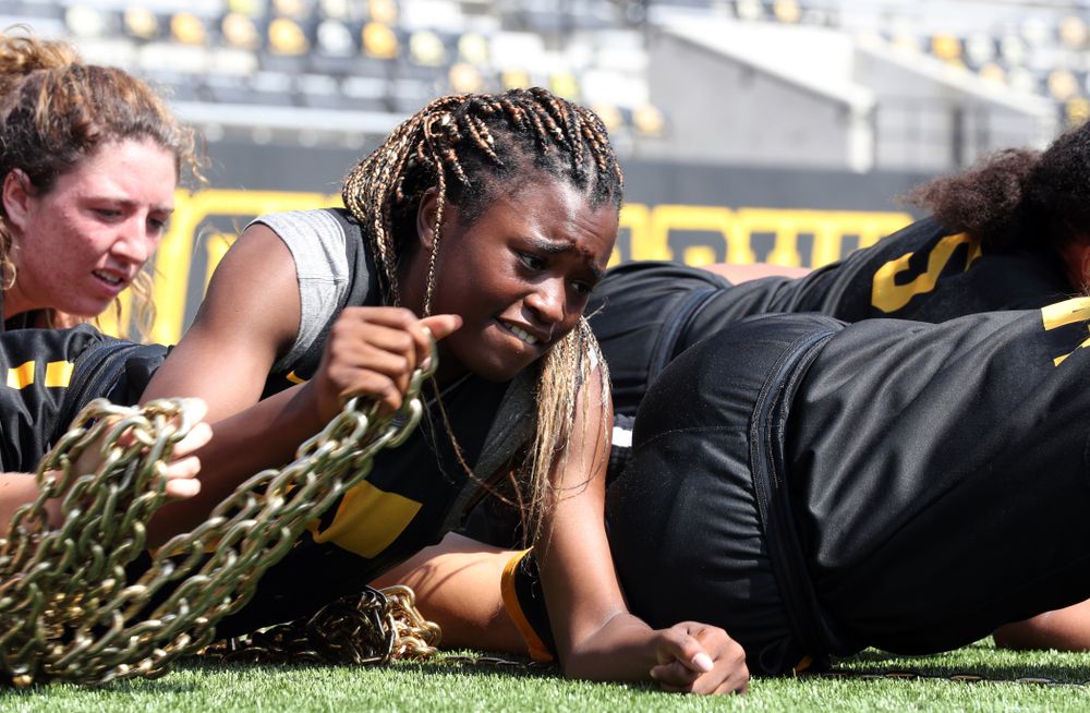 The Iowa WomenÕs Basketball Team participates in the The Program Tuesday, September 17, 2019 at Kinnick Stadium (Brian Ray/hawkeyesports.com)