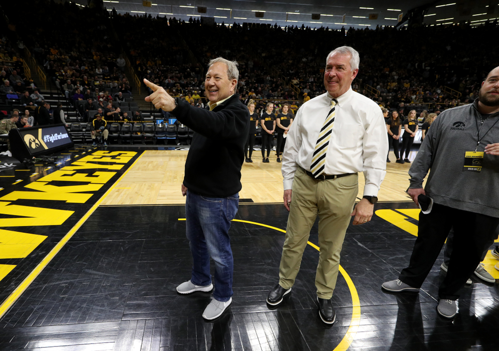Student Athletes are recognized by the Presidential Committee on Athletics at halftime of the Iowa Hawkeyes game against Penn State Saturday, February 29, 2020 at Carver-Hawkeye Arena. (Brian Ray/hawkeyesports.com)