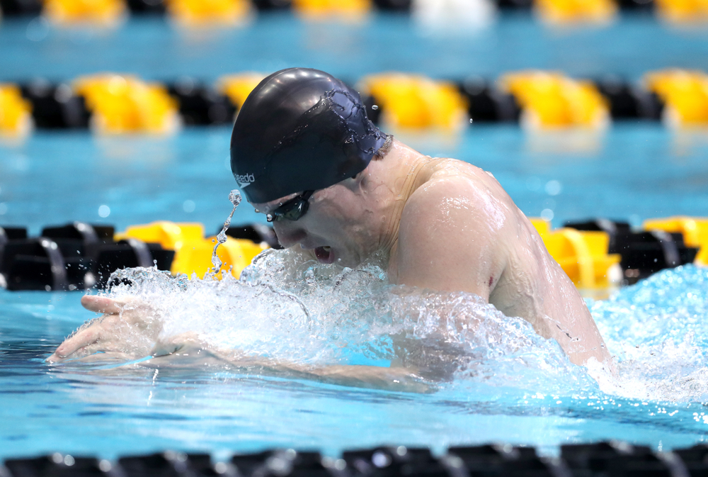 Iowa's Dolan Craine competes in the 400-yard IM on the third day at the 2019 Big Ten Swimming and Diving Championships Thursday, February 28, 2019 at the Campus Wellness and Recreation Center. (Brian Ray/hawkeyesports.com)