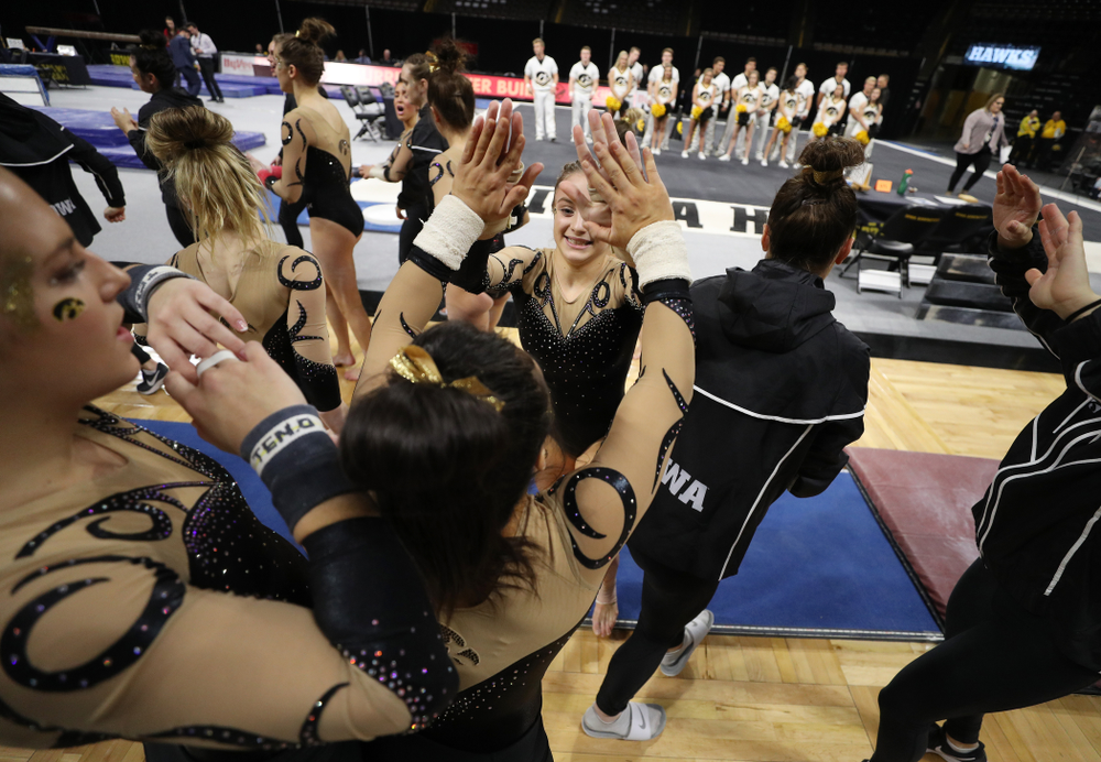 Iowa's Lauren Guerin competes on the vault during their meet against Southeast Missouri State Friday, January 11, 2019 at Carver-Hawkeye Arena. (Brian Ray/hawkeyesports.com)