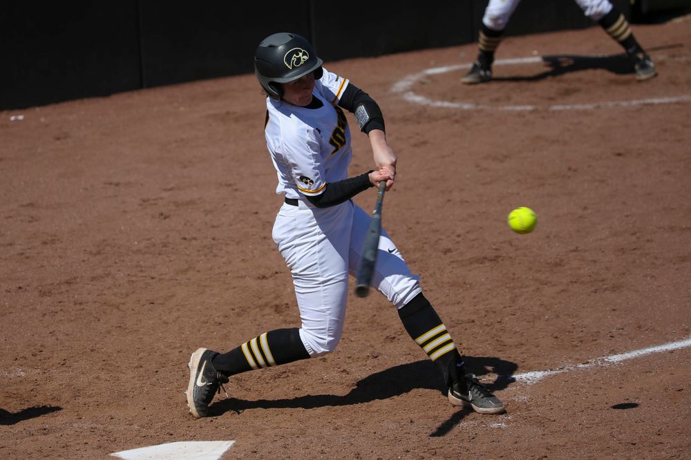 Iowa's Mallory Kilian (11) at game 3 vs Northwestern on Sunday, March 31, 2019 at Bob Pearl Field. (Lily Smith/hawkeyesports.com)