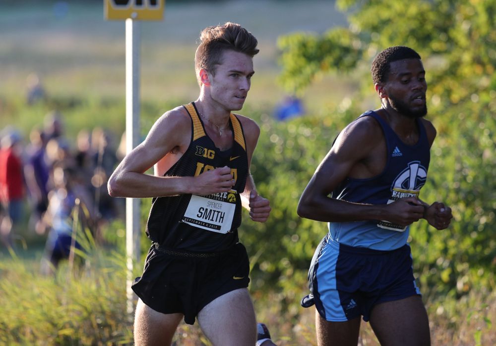 IowaÕs Spencer Smith runs in the 2019 Hawkeye Invitational Friday, September 6, 2019 at the Ashton Cross Country Course. (Brian Ray/hawkeyesports.com)