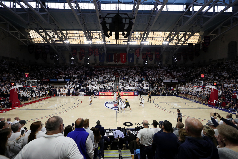 The Iowa Hawkeyes against Penn State Saturday, January 4, 2020 at the Palestra in Philadelphia. (Brian Ray/hawkeyesports.com)