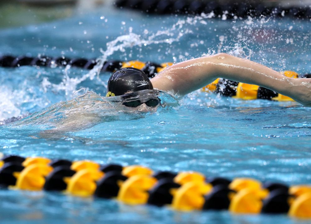 Iowa's Jackson Allmon competes in the 200-yard freestyle on the third day at the 2019 Big Ten Swimming and Diving Championships Thursday, February 28, 2019 at the Campus Wellness and Recreation Center. (Brian Ray/hawkeyesports.com)