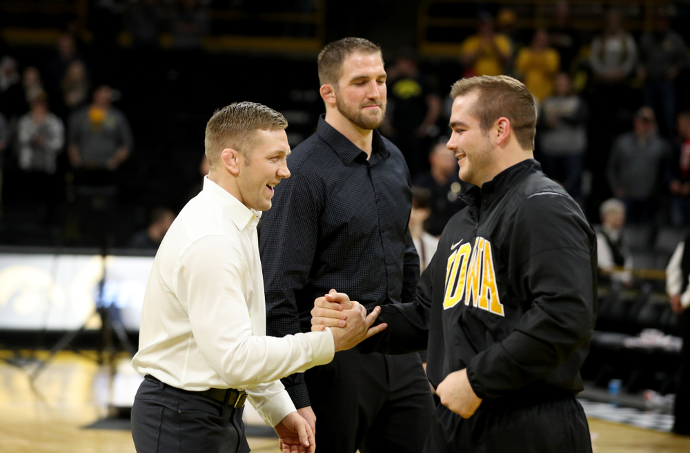 Iowa’s Steven Holloway during senior day activities Sunday, February 23, 2020 at Carver-Hawkeye Arena. (Brian Ray/hawkeyesports.com)