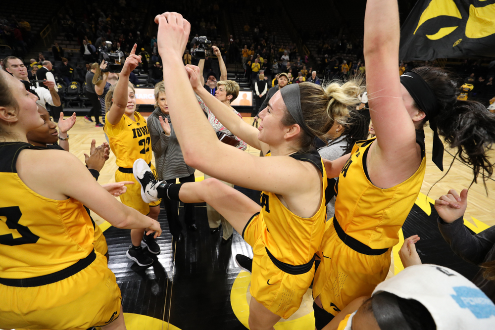 Iowa Hawkeyes forward Hannah Stewart (21) against the Michigan State Spartans Thursday, February 7, 2019 at Carver-Hawkeye Arena. (Brian Ray/hawkeyesports.com)