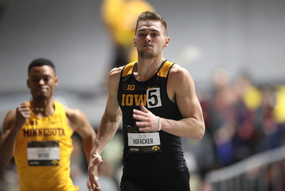 Iowa's Colin Hofacker runs the 200 meter premier during the 2019 Larry Wieczorek Invitational Friday, January 18, 2019 at the Hawkeye Tennis and Recreation Center. (Brian Ray/hawkeyesports.com)
