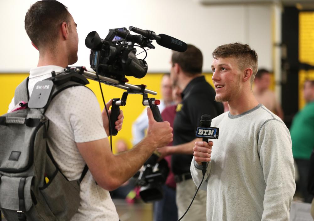 Iowa Hawkeyes Max Murin during the team's annual media day Monday, November 5, 2018 at Carver-Hawkeye Arena. (Brian Ray/hawkeyesports.com)