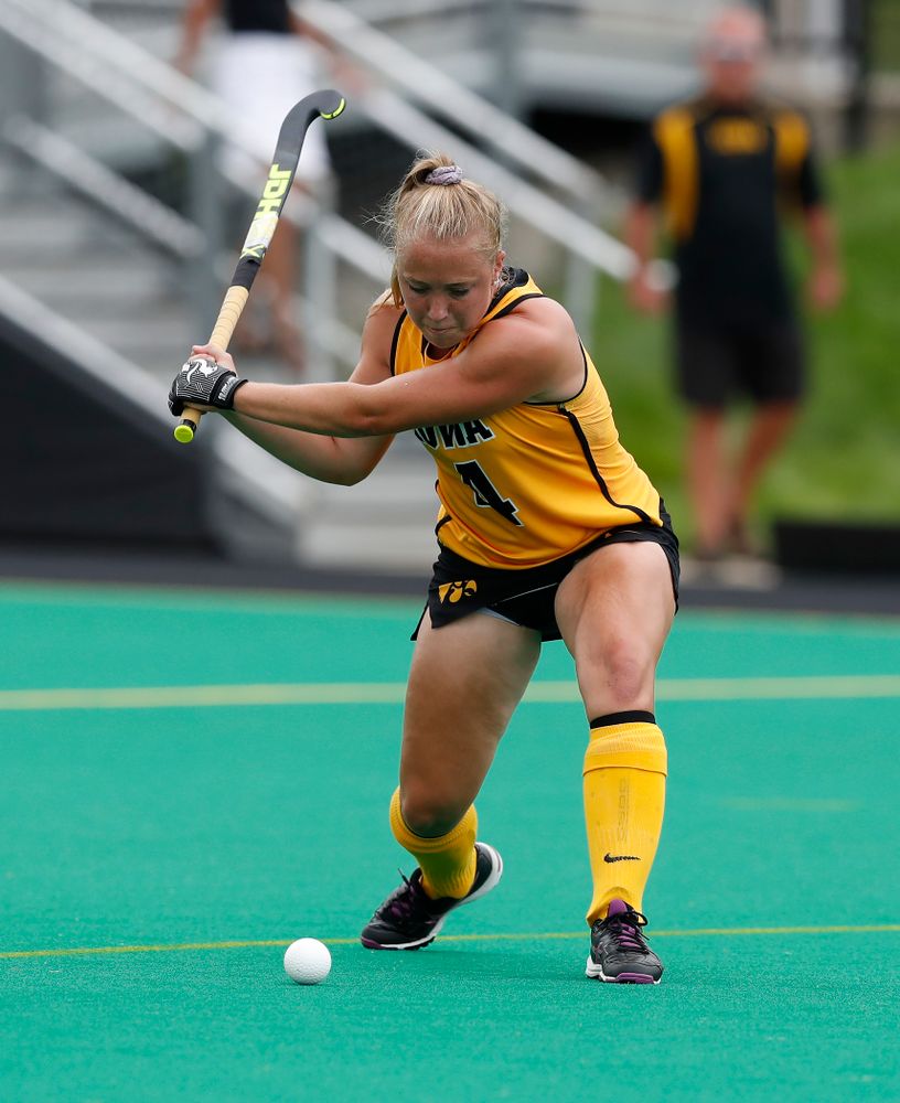 Iowa Hawkeyes Makenna Grewe (4) against Ball State Sunday, September 2, 2018 at Grant Field. (Brian Ray/hawkeyesports.com)