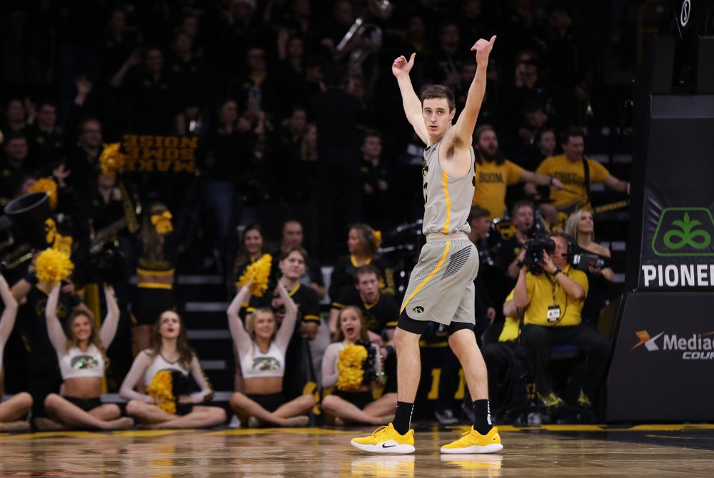 Iowa Hawkeyes forward Nicholas Baer (51) against the Iowa State Cyclones in the Iowa Corn Cy-Hawk Series Thursday, December 6, 2018 at Carver-Hawkeye Arena. (Brian Ray/hawkeyesports.com)