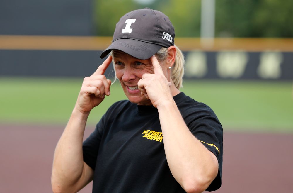 Head Women's Golf Coach Megan Menzel during the Iowa Student Athlete Kickoff Kickball game Sunday, August 19, 2018 at Duane Banks Field. (Brian Ray/hawkeyesports.com)