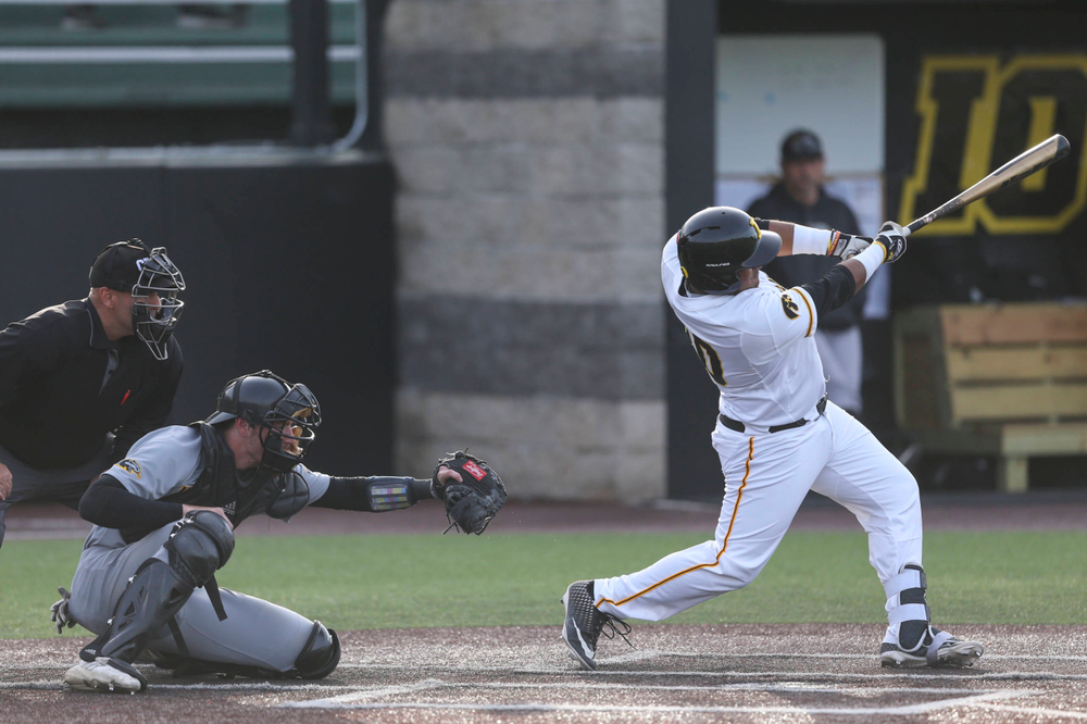 Iowa infielder Izaya Fullard at baseball vs Milwaukee on Tuesday, April 23, 2019 at Duane Banks Field. (Lily Smith/hawkeyesports.com)